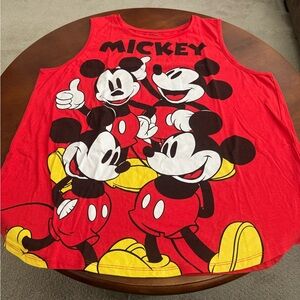 Disney Mickey Mouse Red Women’s Tank Top